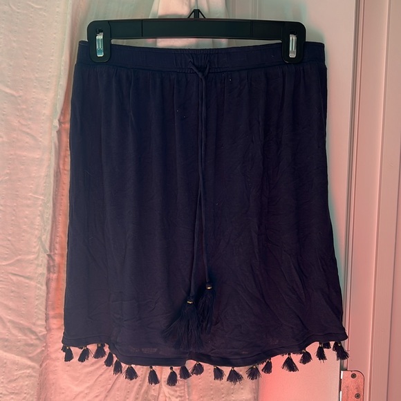 Lilly Pulitzer Palma Navy Blue Tassel Tube Top - Picture 2 of 4